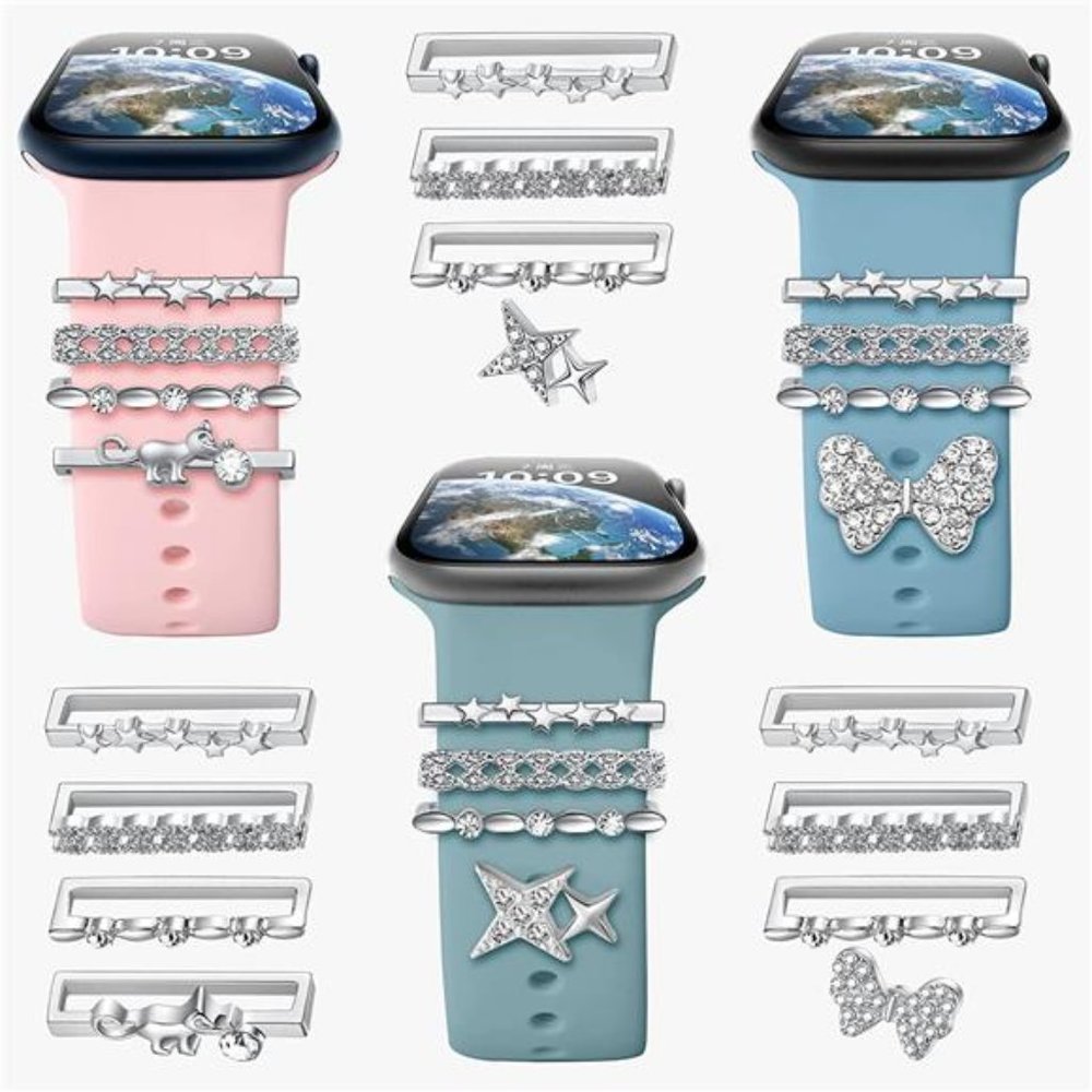 NEW 12pcs Bling Rhinestone Apple Watch Band Charms
